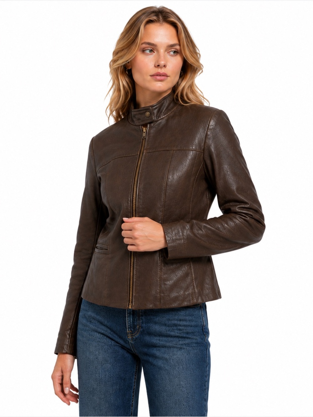 Gabriel Genuine Leather Brown Moto Jacket | Timeless Classic